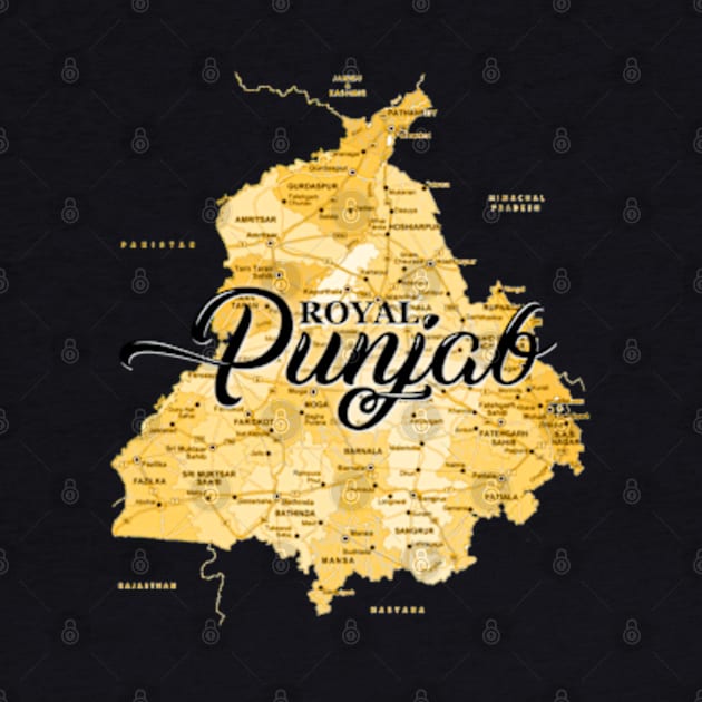 Royal Punjab Map by SAN ART STUDIO 